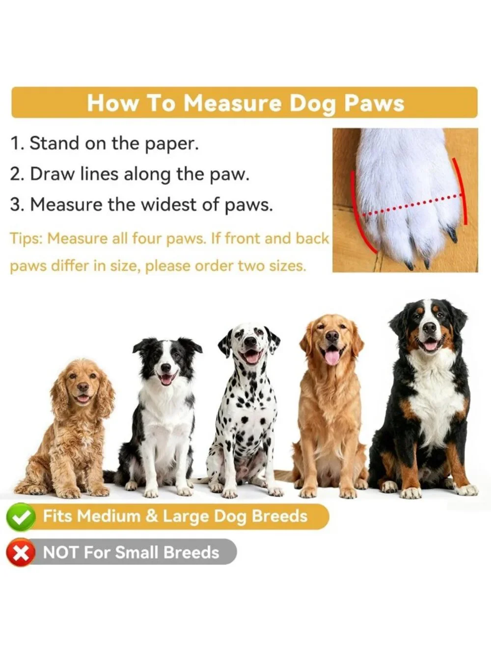 Breathable Non-Slip Dog Boots for Medium & Large Dogs - Lightweight Summer Paw